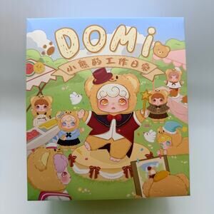 DOMi Little Bear Daily Work Flocked Figure Blind Box Sealed 1:96 Secret